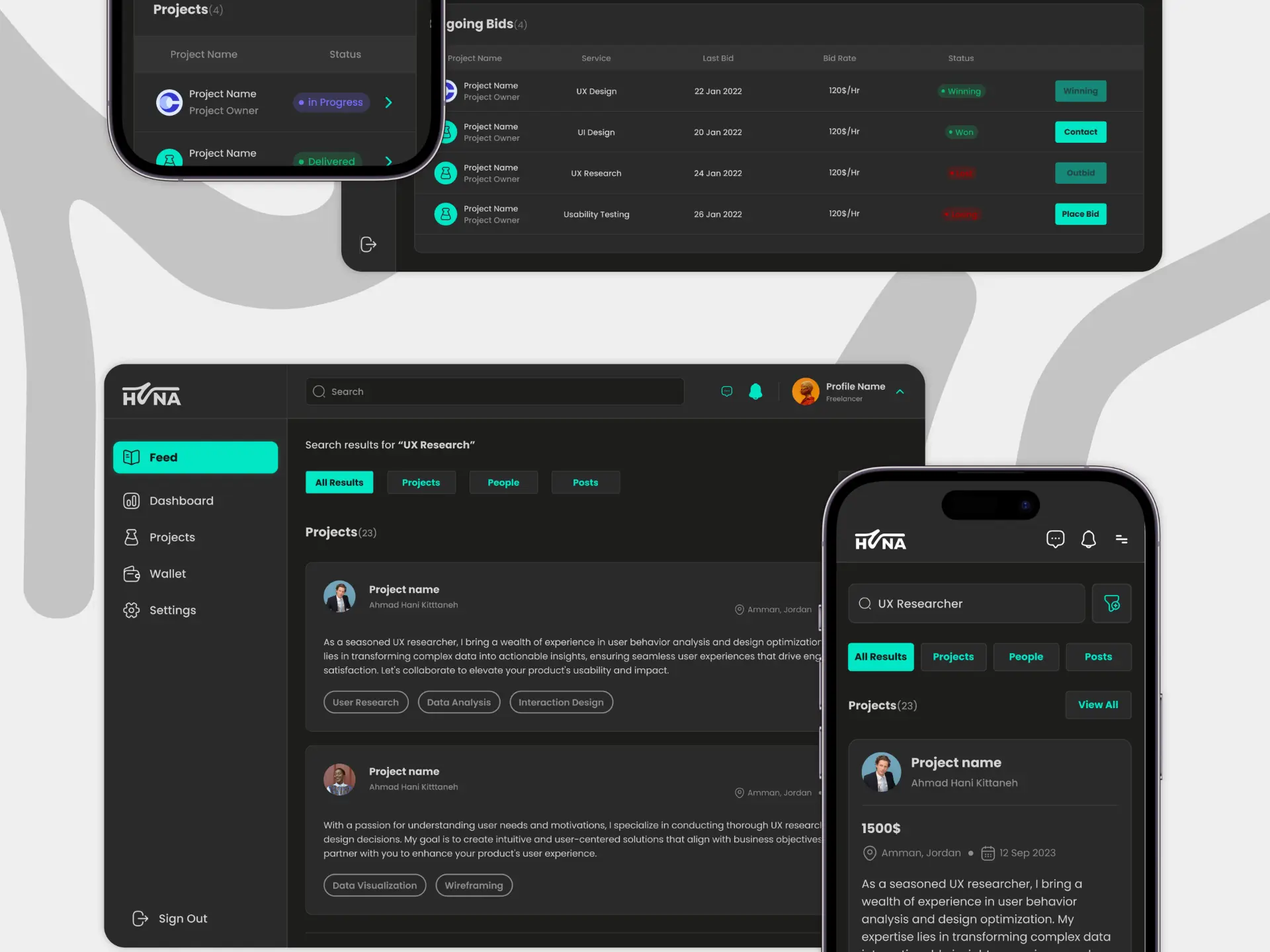 Huna interface design by Stroom Studio, view 5