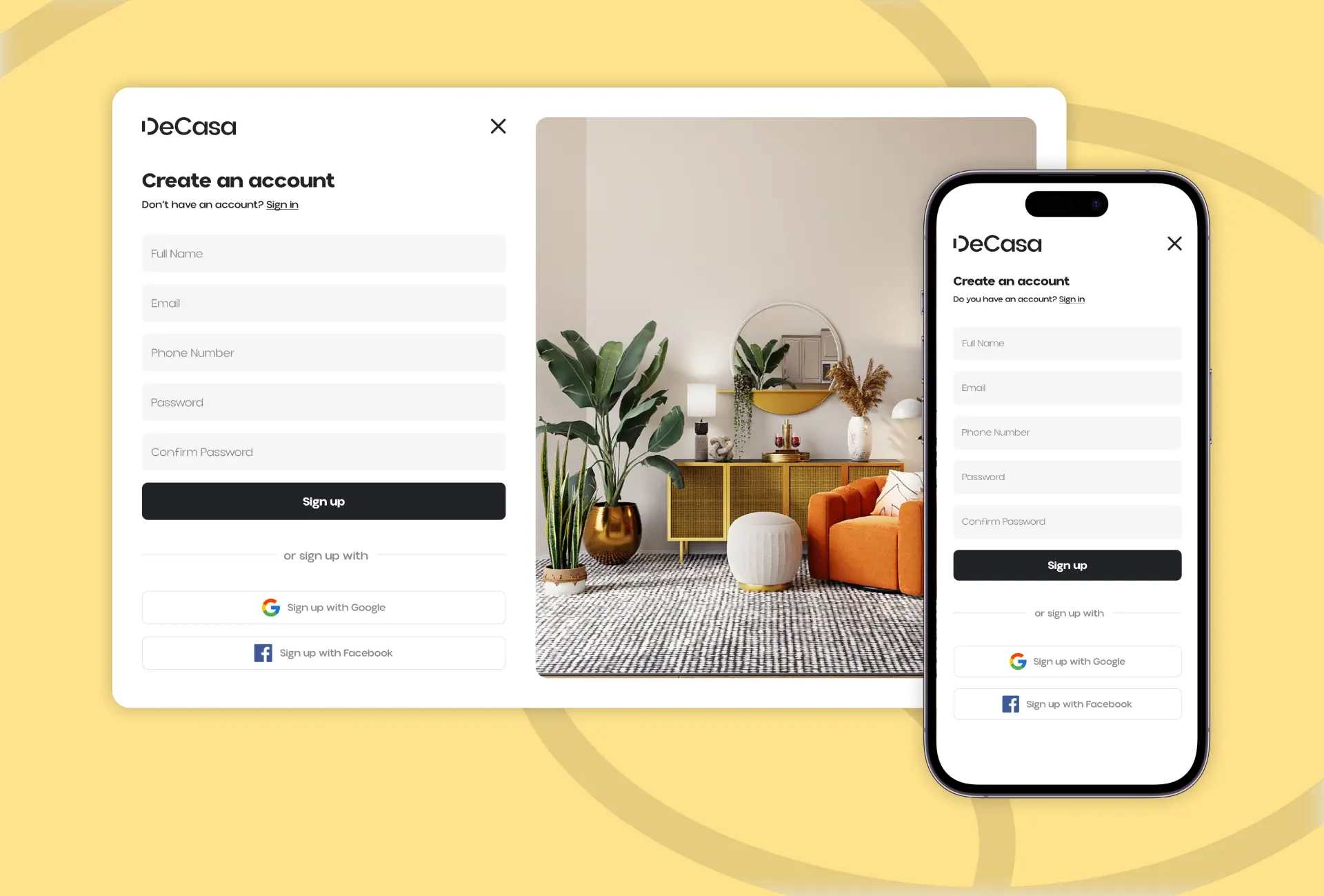 Decasa interface design by Stroom Studio, view 14