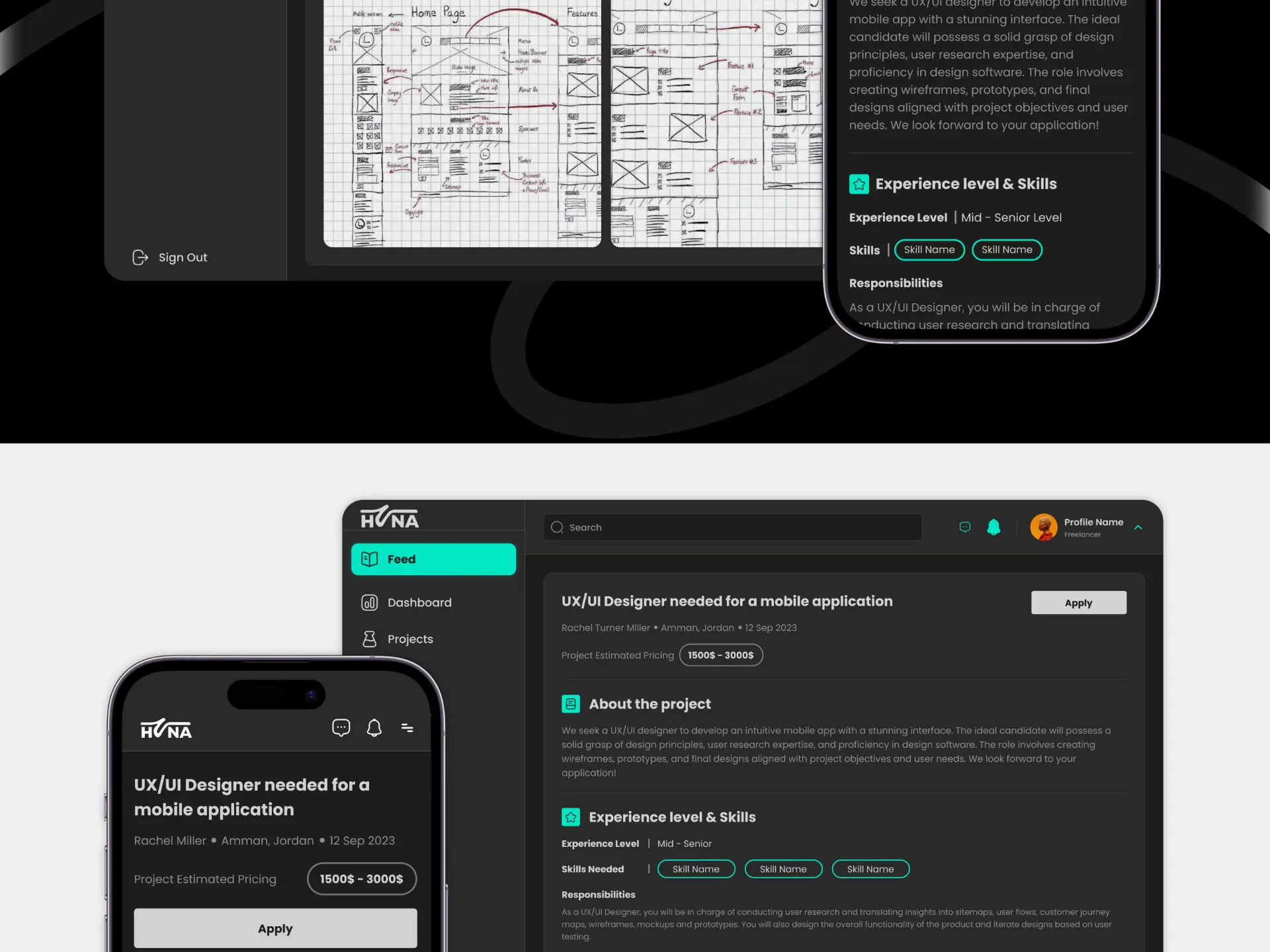 Huna interface design by Stroom Studio, view 8
