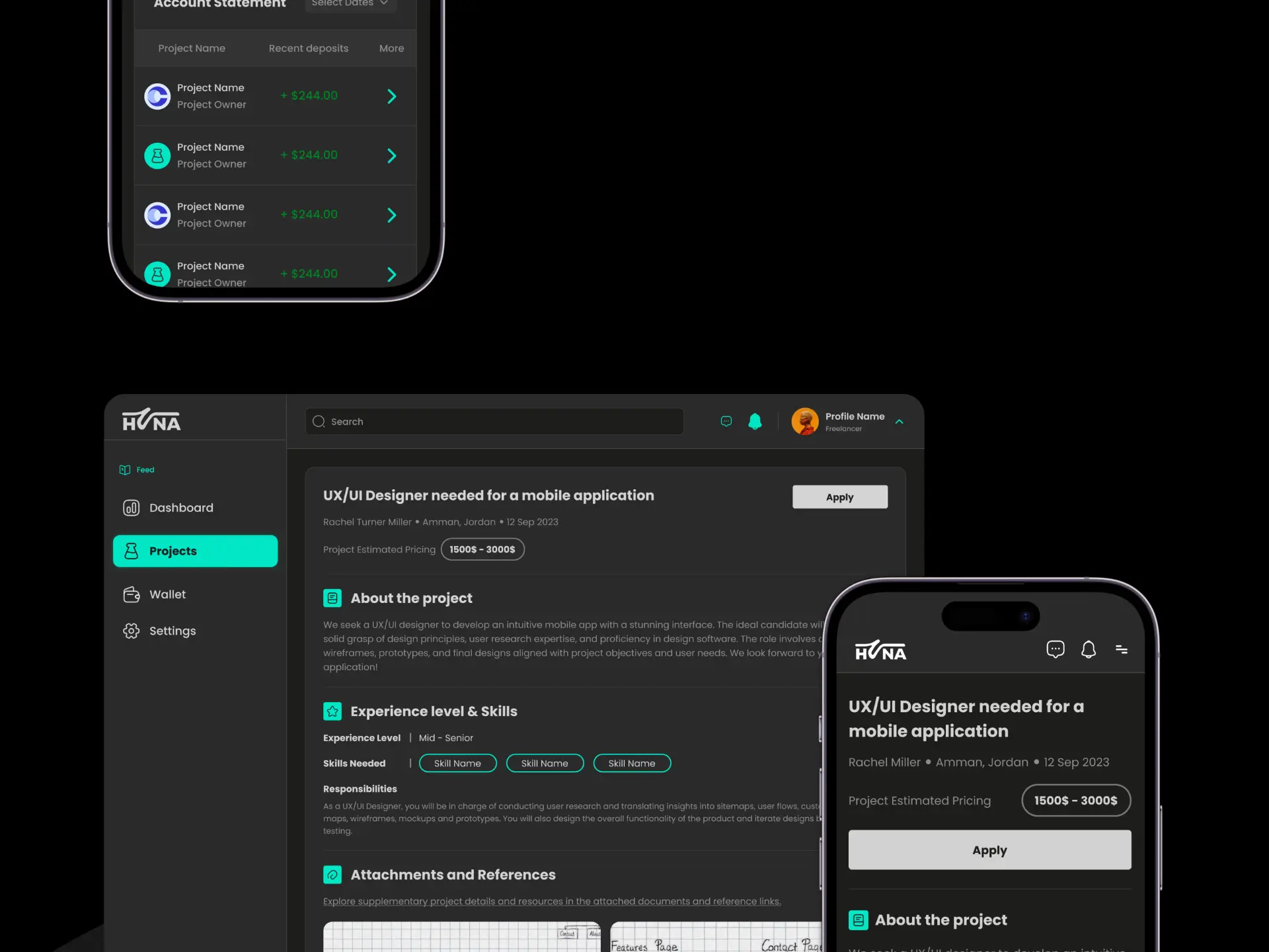 Huna interface design by Stroom Studio, view 7