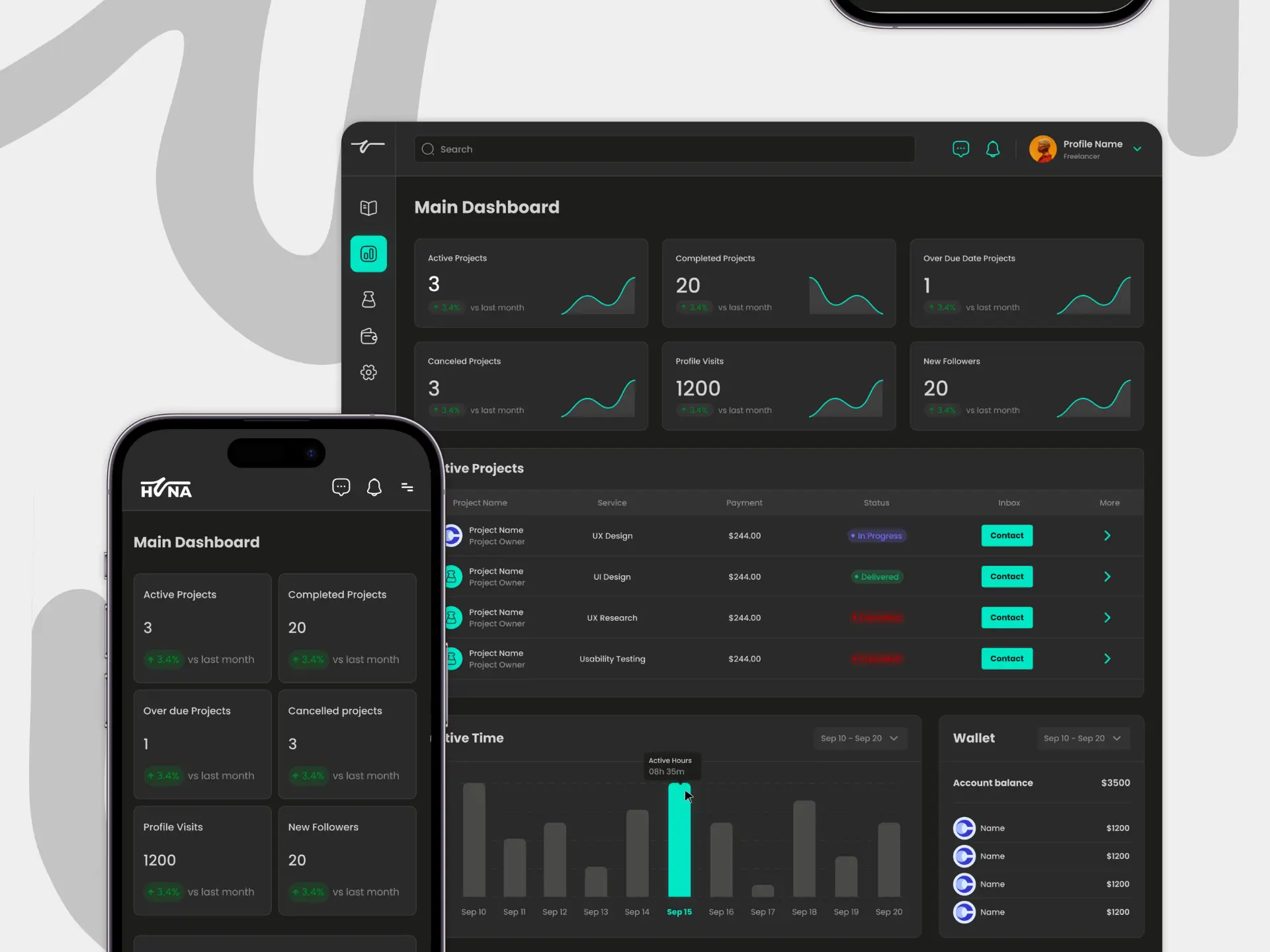 Huna interface design by Stroom Studio, view 4